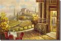 Tuscan Landscape Ceramic Tile Mural Vineyard Cafe By C H Ching 12 X 18 Kitchen Shower Backsplash 