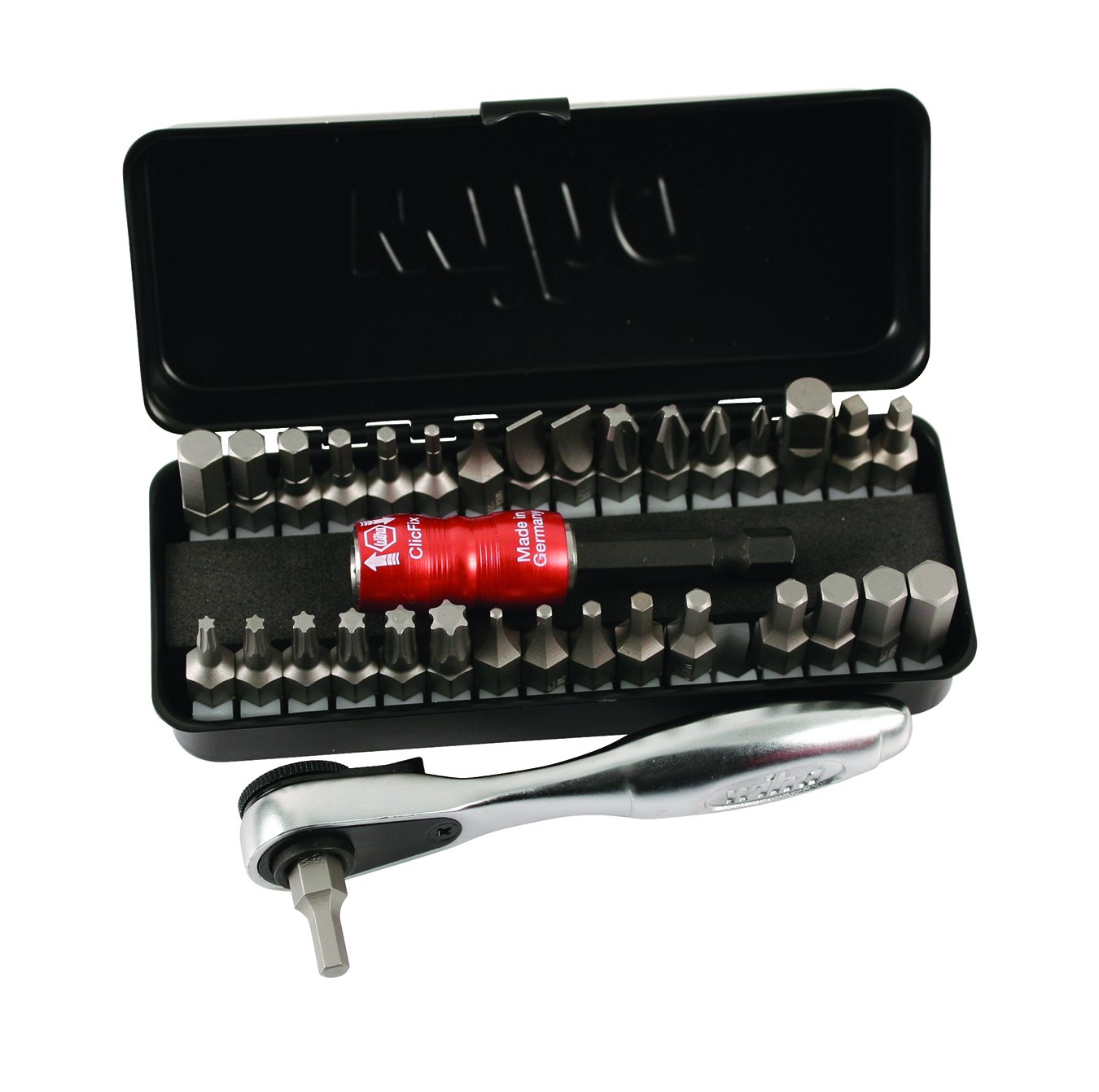 Wiha 74996 35 Piece Bit Ratchet Compact Storage Box Set