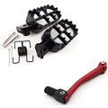 Tc-motor Aluminium Black Footpegs Pegs Footrest Foot Rest Folding Gear Shifter Lever Gearshifter For 50cc 90cc 110cc 125cc