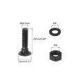 M6 X 20mm Carriage Bolt Kit 12 Set Round Head Square Neck Screws Bolts Includes Washers And Nuts Carbon Steel Black Oxide For
