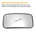 Car Rearview Left Driver Side Lower Part Mirror Glass Replacement W Backing Plate Convex Heated White For Mercedes Sprinter