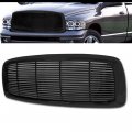 Vxmotor For 2002-2005 Dodge Ram Not Fit Srt-10 Sport Models Black Horizontal Billet Front Hood Bumper Grill Grille Cover Abs 