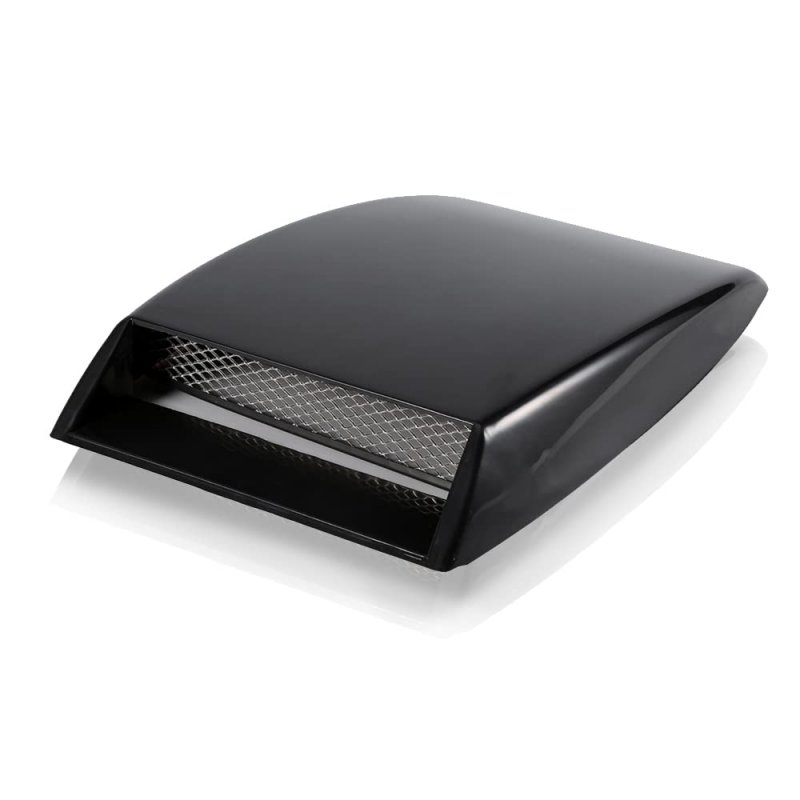 Bonnet Vent Cover Universal Car Hood Simulation Decorative Air Outlet Flow Intake Scoop Sticker Black