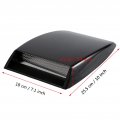 Bonnet Vent Cover Universal Car Hood Simulation Decorative Air Outlet Flow Intake Scoop Sticker Black