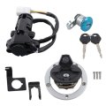 Fuel Gas Cap Ignition Switch Lock Keys Set Replacement For Zx6r Zx10r Z1000sx Z1000 2010-2016 