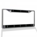 Fastasticdeals Metal Insert License Plate Frame Caduceus Us Outline Silver Weatherproof Car Accessories Chrome 2 Holes Solid 