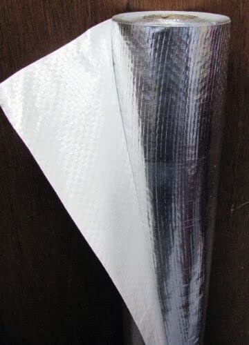 1000sqft Solid Vapor Barrier White Foil Reflective Insulation 52inch Wide