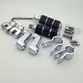 Hk Group Motorcycle Chrome Footrest Foot Pegs With 1 25mm Clamps For Suzuki Vl1500 Vl800 Vz800 Vl125 Vl250 Vs1400 Vz1500