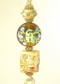 Pet Frog For Animal Lovers In Amber Tan Green Light Or Ceiling Fan Pull With Lampwork Glass 
