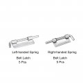 Uxcell Spring Latch Left-handed Right-handed Stainless Steel Barrel Bolt Lock 10pcs