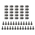 50 Pieces 5 16-18 Body Bolts And U Nut Clips 384930-s36 25 Nuts 7 8 In Length Phosphate Coated Alloy Steel Black Hex Head Sems 
