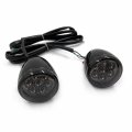 Led Front Matte Black Running Brake Turn Signal Indicator Light For H-d Xl 883 1200 92-17 P N Mt224-019f-mbk Sk 