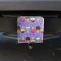 Graphics More Ice Cream Pattern With Rainbow Hearts Tow Trailer Hitch Cover Plug Insert