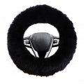 Natural Fur Long Wool Fluffy Sheepskin Car Steering Wheel Cover For Women Universal Anti-slip Comforting And Luxurious Soft 