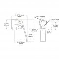 Faucet Valve Noncontact G1 2 Thread Pedal Antirust For Hospitals And Laboratories Canteen Single Temperature Knee