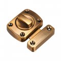 Uxcell Rotate Bolt Latch 55x40mm Zinc Alloy Gate Latches Door Slide Lock Brass Tone
