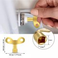 2pcs Gas Meter Key 6mm Square Spanner Utility For Opening Box Electric Distribution Cabinet Gold