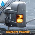 Hercoo Amber Side Mirror Marker Lights Lens W Led Compatible With 2008-2016 F250 F350 F450 Super Duty Turn Signal Aftermarket