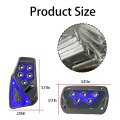Auceli 2pcs Nonslip Car Pedal Pads Automatic Transmission Brake And Accelerator Covers No Drilling Vehicle Foot Treadle Set