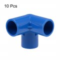 Uxcell 3-way Elbow Pvc Pipe Fitting Furniture Grade 25mm Size Tee Corner Fittings Blue 10pcs