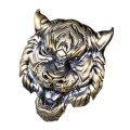 Tough Tiger With A Fierce Gaze And Open Mouth Metal 3d Emblem Badge Pre-adhesive For Car Motorcycle Spider Atv Fun Head Face