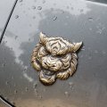 Tough Tiger With A Fierce Gaze And Open Mouth Metal 3d Emblem Badge Pre-adhesive For Car Motorcycle Spider Atv Fun Head Face