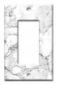 Art Plates Oversized One Gang Rocker Switch Over Size Decorative Metal Wall Plate 1 Decora Gfci White And Grey Marble Granite 