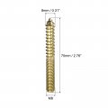 Uxcell M8x70mm Hanger Bolts 24pcs Double Ended Thread Dowel Screws For Wood Furniture Connecting