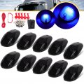 11 Pcs Cab Marker Roof Running Light Smoke Blue