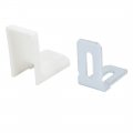 Uxcell 28mmx17mmx28mm Plastic L Shaped Cover Right Angle Corner Brace Bracket 8pcs
