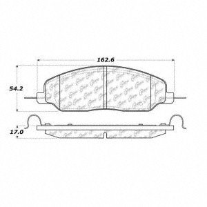 Centric Parts 102 10810 Series Semi Metallic Standard Brake Pad
