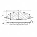 Centric Parts 102 10810 Series Semi Metallic Standard Brake Pad 