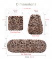 Seemehappy Fluffy Leopard Seat Covers For Cars Front Carseat Two Protectors With 2 Neck Pillows Truck Suv Auto-pink