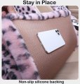 Seemehappy Fluffy Leopard Seat Covers For Cars Front Carseat Two Protectors With 2 Neck Pillows Truck Suv Auto-pink