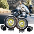 Oz-usa Chrome 20w Led Lights Spot Motorcycle Cruiser Fog Hid Passing Running White Vn 