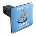 Save The Curvy Unicorns Rhino Funny Humor Tow Trailer Hitch Cover Plug Insert