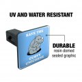 Save The Curvy Unicorns Rhino Funny Humor Tow Trailer Hitch Cover Plug Insert