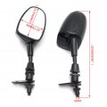 Smt-mini Racing Mirror Compatible With Suzuki Katana 600 750 Gsxr600 1000 1100 Hayabusa Black B075vldvjr
