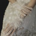 Zcargel Long Elegant Gloves Women Tulle Bridal Accessories Short Transparent For Bride Flower Girls Wedding Prom Party One Size