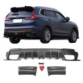 Ikon Motorsports Rear Diffuser W Brake Light For 2023-2026 Honda Cr-v Hybrid Only Style Matte Black Pp Shark Fin Bumper Valance
