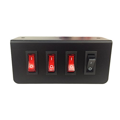 Abrams Taurus Premium 12v Switch Box Panel 3 On Off Rocker With Led Light Momentary Plate X 15 Amp Inline Fuse Dimensions 4 L 2