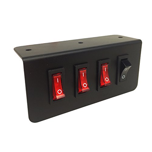 Abrams Taurus Premium 12v Switch Box Panel 3 On Off Rocker With Led Light Momentary Plate X 15 Amp Inline Fuse Dimensions 4 L 2