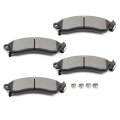 Front D412 Semi-metal 4pcs W Hardware Disc Brake Pad Set 