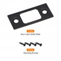 Uxcell Door Strike Plate 57mm X 25 5mm 201 Stainless Steel Latch Deadbolt For Frame Jamb Black