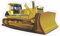 Stickertalk Bulldozer Vinyl Sticker 10 Inches By 6 