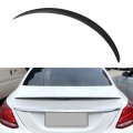 Rear Trunk Lip Spoiler For Mercedes Benz W205 Sedan 2016 2020 Glossy Black Carbon Fiber Wing Self Adhesive Direct Fit 