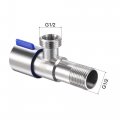 Uxcell Angle Valve Water Stop G1 2 Male Thread Ways 201 Stainless Steel Blue With Ornament Cover And Faucet Supply Line