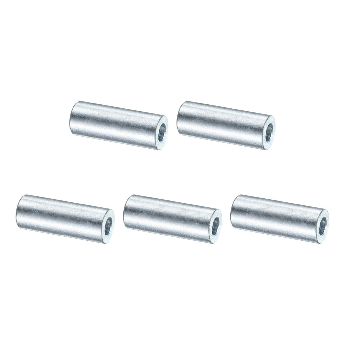 5 Pcs Galvanized Steel Spacer 3 8 Bore X 4 Od 2 Length Unthreaded Standoff Bushing Plain Finish Round Metal Fits M12 Screws
