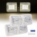 Kuafu Rv Ceiling Light 12v Led Double Dome Interior Lights For Camper Car Trailer On Off Switch Lighting Natural White