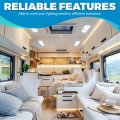 Kuafu Rv Ceiling Light 12v Led Double Dome Interior Lights For Camper Car Trailer On Off Switch Lighting Natural White